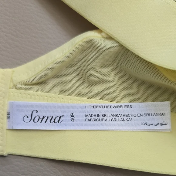 Soma Yellow Lace Bra Full Coverage Intimates - Picture 2 of 13
